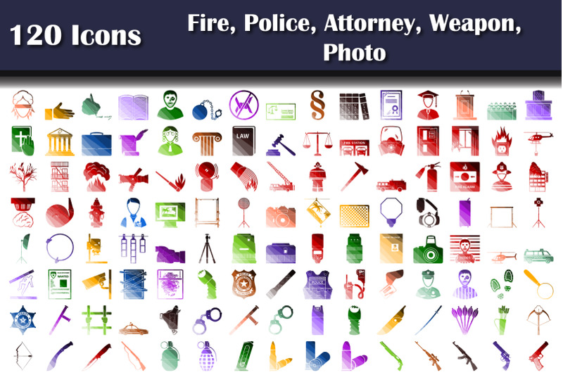 set-of-120-fire-police-attorney-weapon-photo-icons