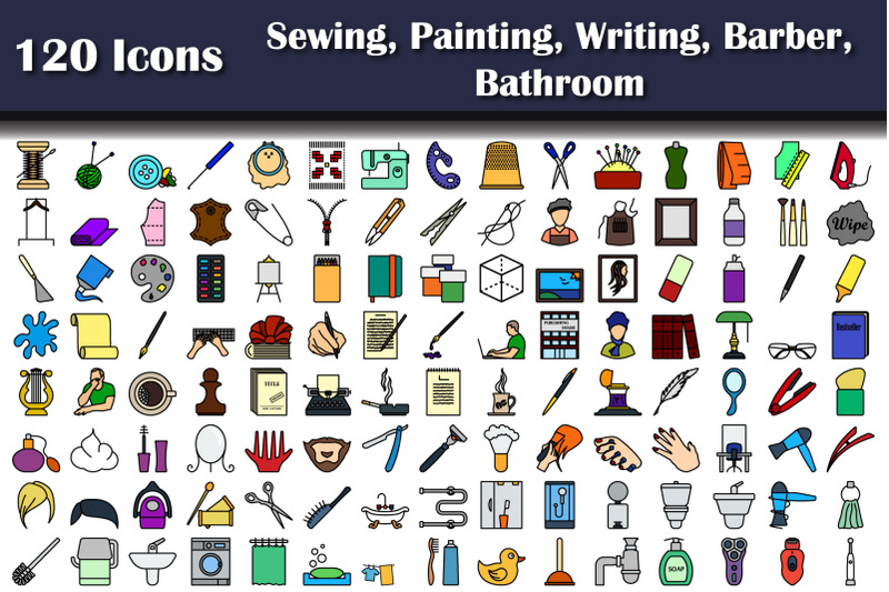 set-of-120-sewing-painting-writing-barber-bathroom-icons