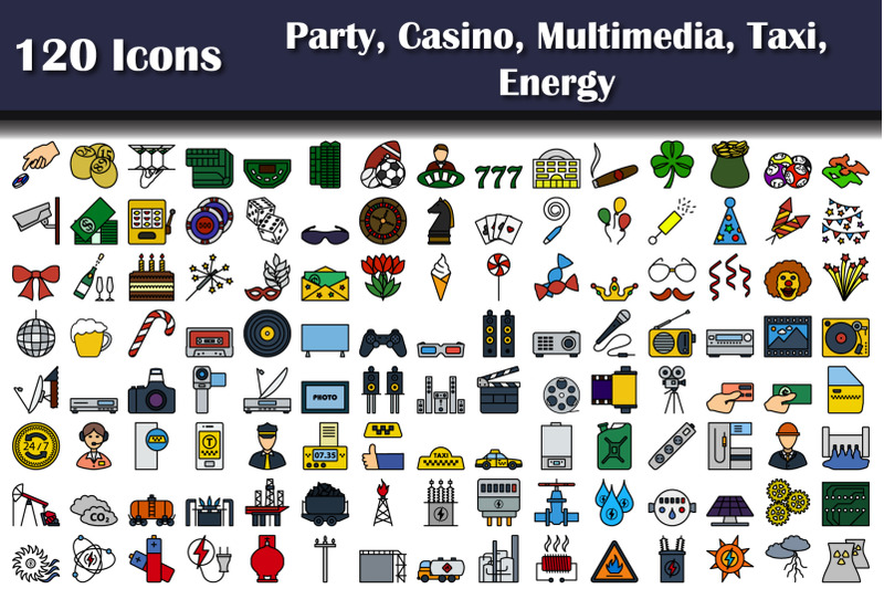 set-of-120-party-casino-multimedia-taxi-energy-icons