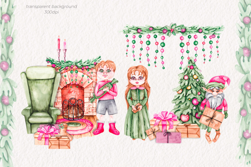 cozy-christmas-watercolor-clipart-png