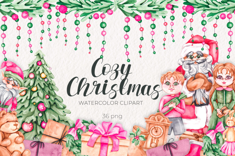 cozy-christmas-watercolor-clipart-png