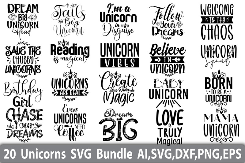 unicorns-svg-bundle