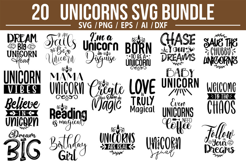 unicorns-svg-bundle