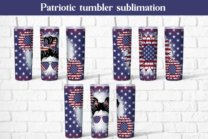 patriotic-tumbler-design-patriotic-sunflower