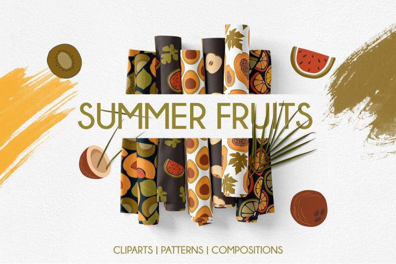 tropical-fruits-summer-art-collection