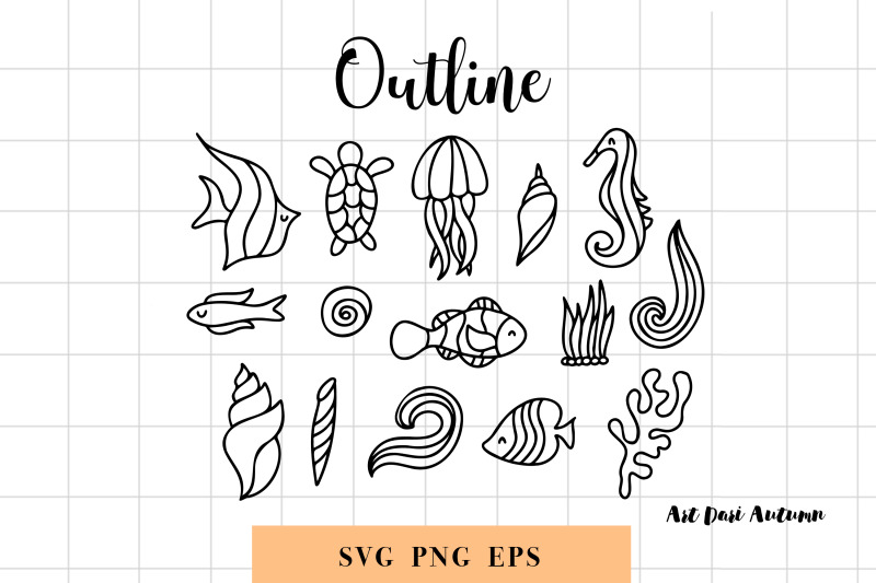 sea-animals-silhouette-and-outline-svg-bundle