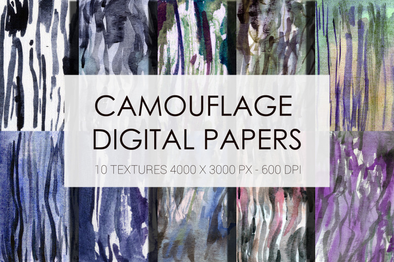 camouflage-watercolor-digital-papers