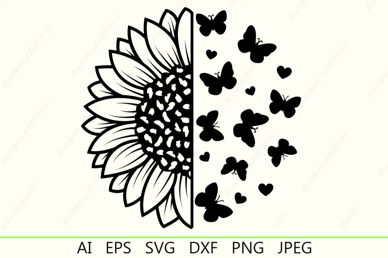 butterfly-sunflower-svg-sunflower-clipart-flower-svg-cut