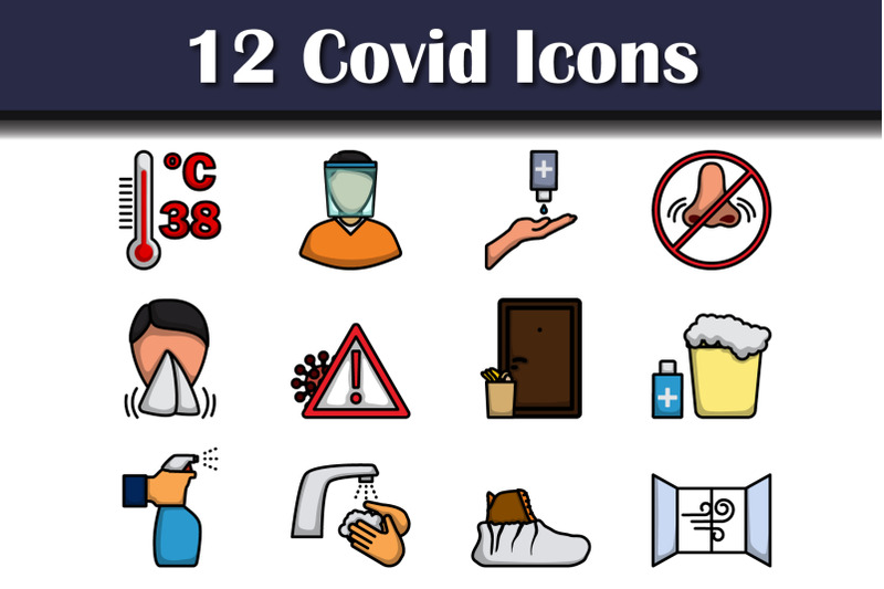 covid-icon-set