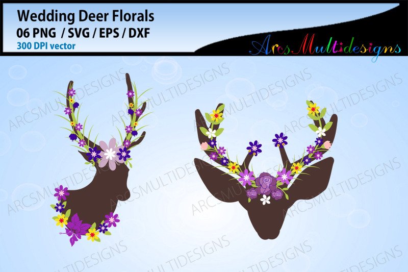 wedding-deer-floral-graphics