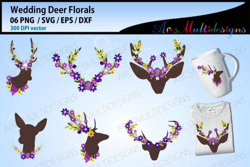 wedding-deer-floral-graphics