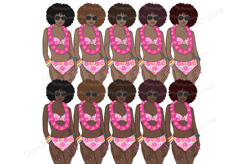 aloha-girls-summer-clipart-png-bundle