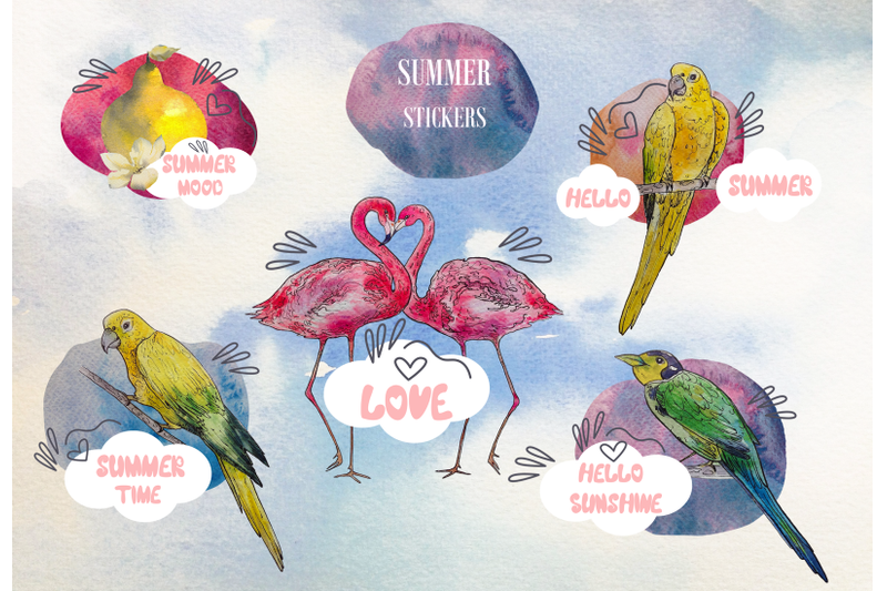 hello-summer-watercolor-collection
