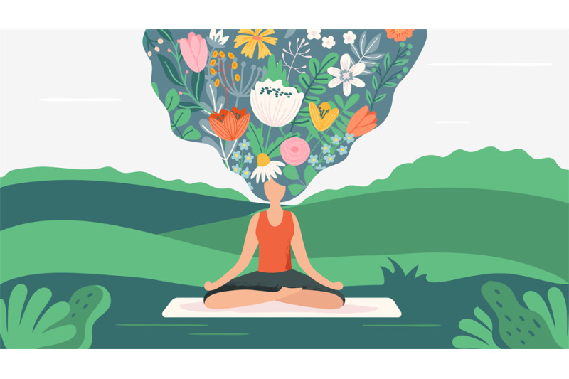 yoga-exercise-on-nature-woman-sitting-in-lotus-position-meditating-wi