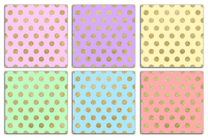 seamless-pastel-polka-dots-with-gold-glitter-digital-paper