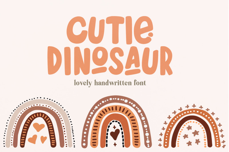 cutie-dinosaur-lovely-handwritten-font