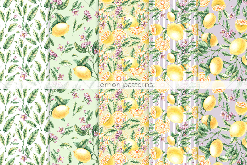 lemon-patterns-watercolor-patterns-png-jpg