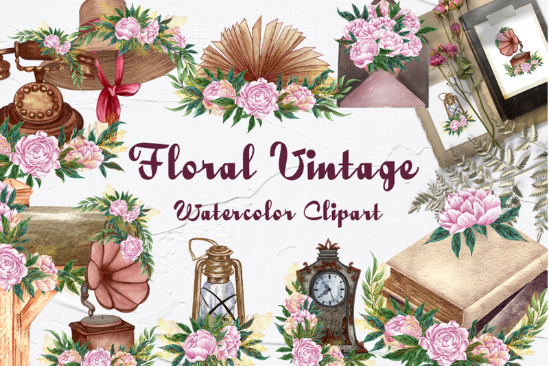 floral-vintage-watercolor-collection