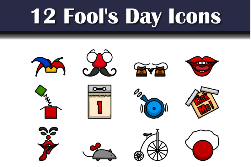 fool-039-s-day-icon-set