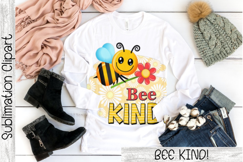 bee-kind-printable-sublimation-clipart