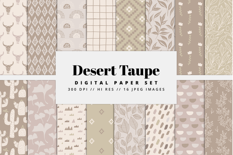 desert-taupe-digital-paper-set
