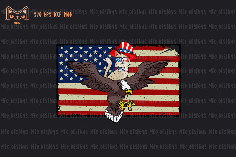 cat-eagle-american-flag-4th-of-july