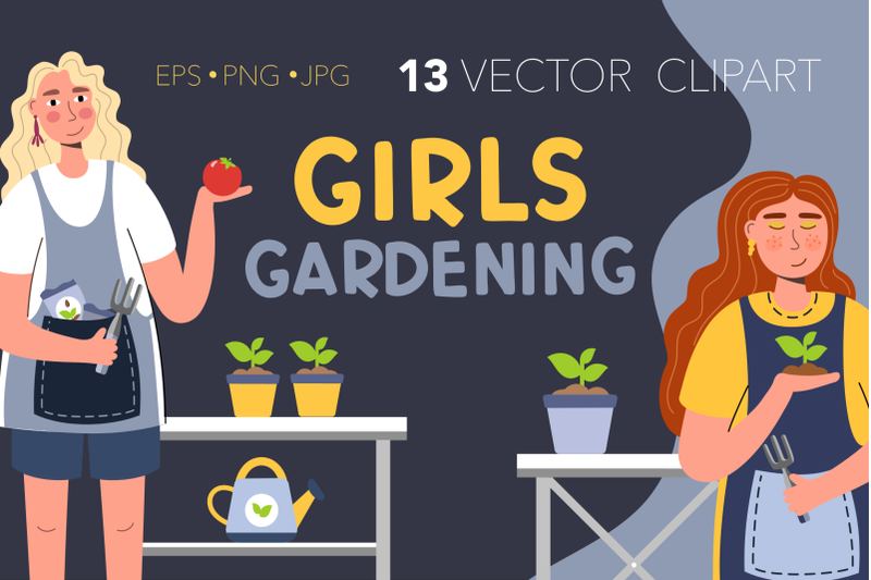 girls-gardening