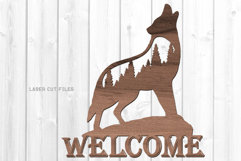 wolf-silhouette-welcome-sign-svg-laser-cut-files-forest-wolf-svg