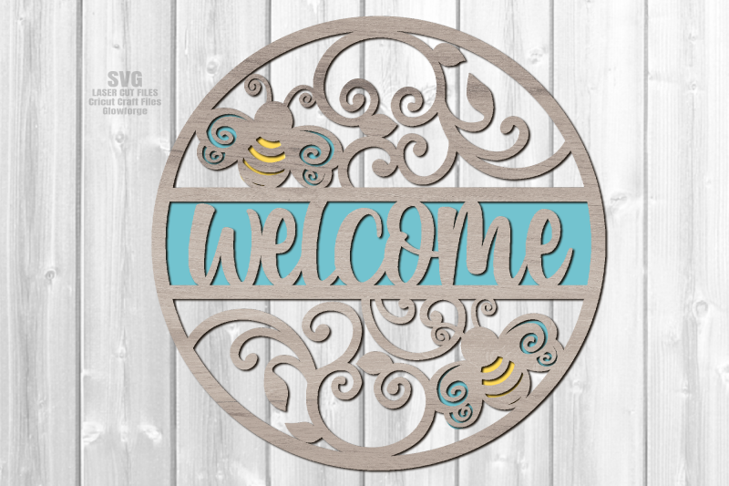 rattan-floral-bee-svg-laser-cut-files-welcome-sign-svg-glowforge