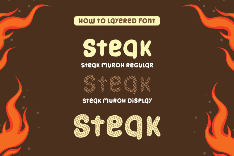 steak-muroh-layered-font