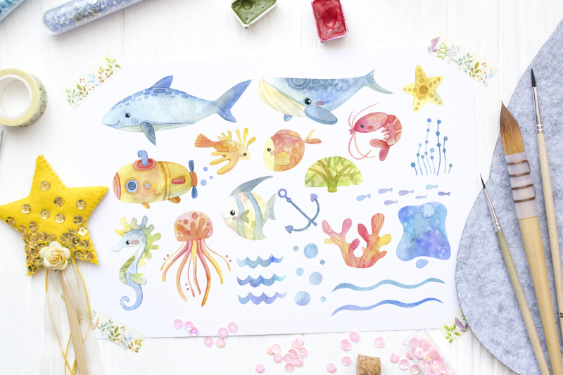 watercolor-cute-ocean-clipart