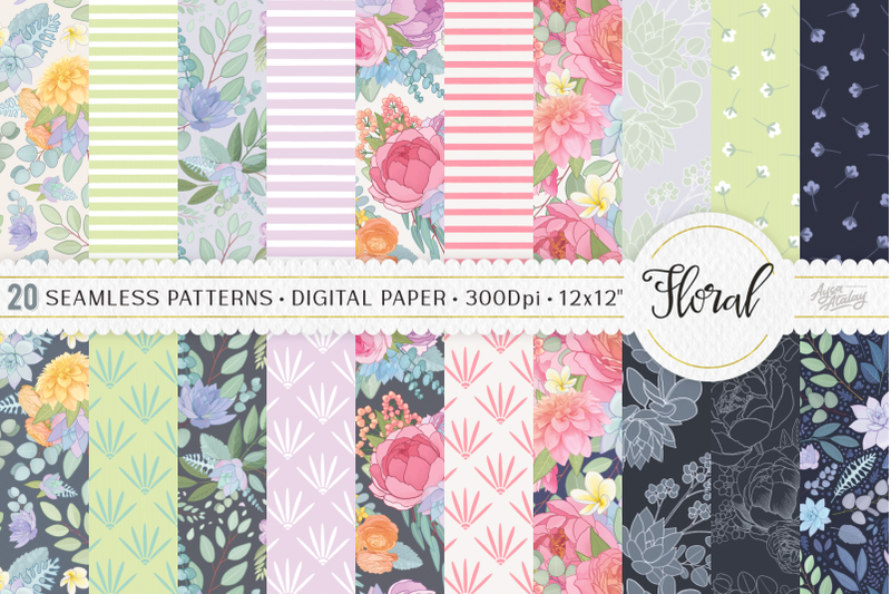 seamless-floral-patterns-floral-digital-paper