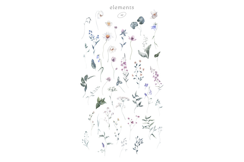 meadow-watercolor-diy-elements