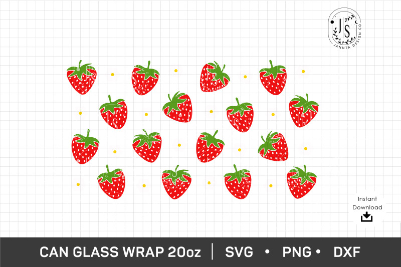 20oz-strawberry-svg-fruit-can-glass-full-wrap-seamless