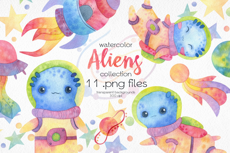 watercolor-alien-clipart