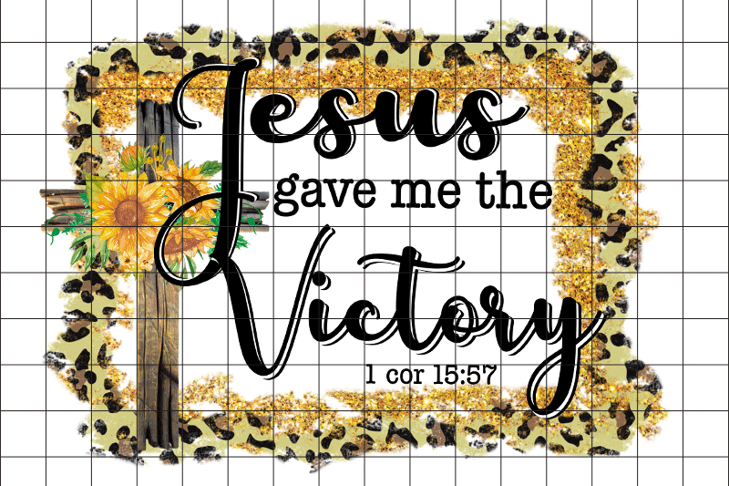 jesus-gave-me-the-victory-graphic-design