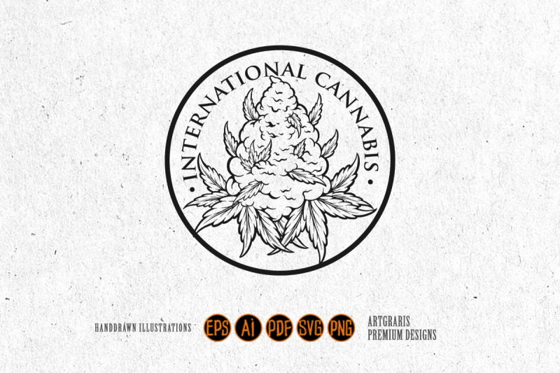 international-cannabis-vintage-logo-badge-monochrome