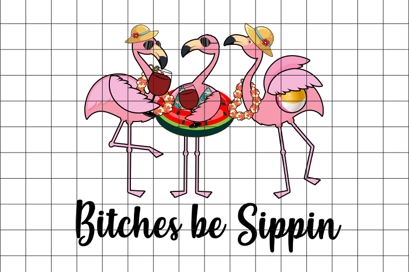 flamingos-drink-wine-graphic-design