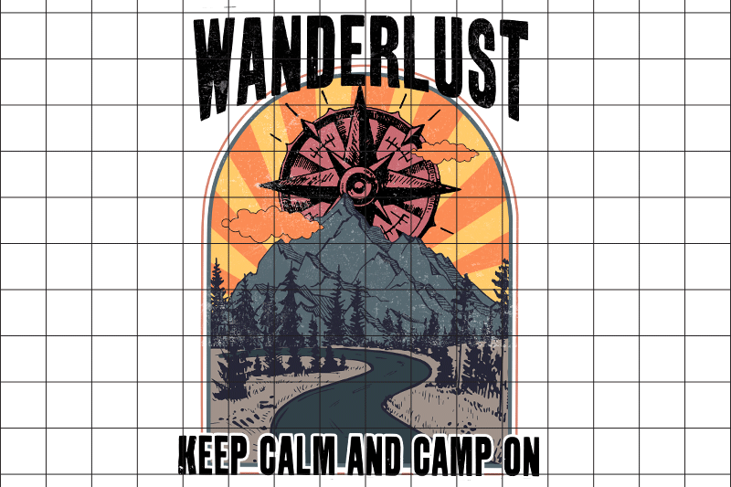 wanderlust-keep-calm-and-camp-on-graphic-design