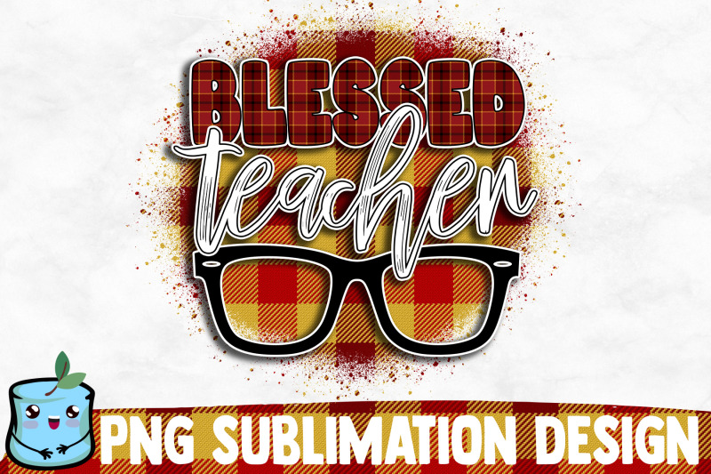 blessed-teacher-sublimation-design