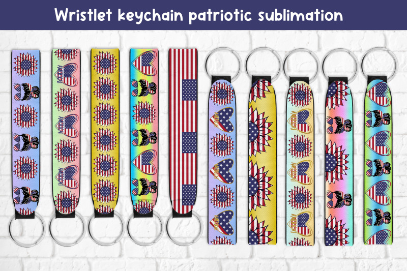 wristlet-keychain-patriotic-sublimation-key-fob-wristlet