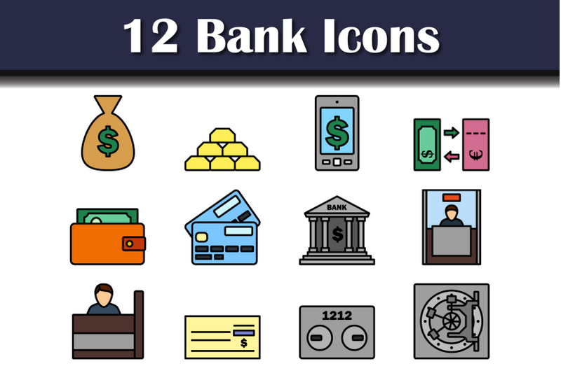 bank-icon-set