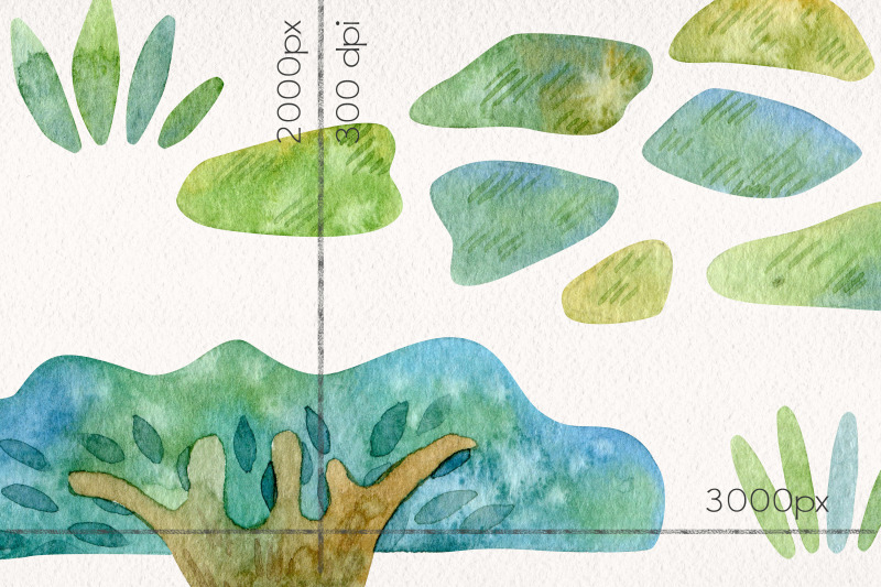 watercolor-trees-clipart-forest-elements