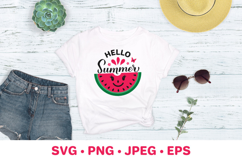 hello-summer-svg-watermelon-svg-round-door-sign