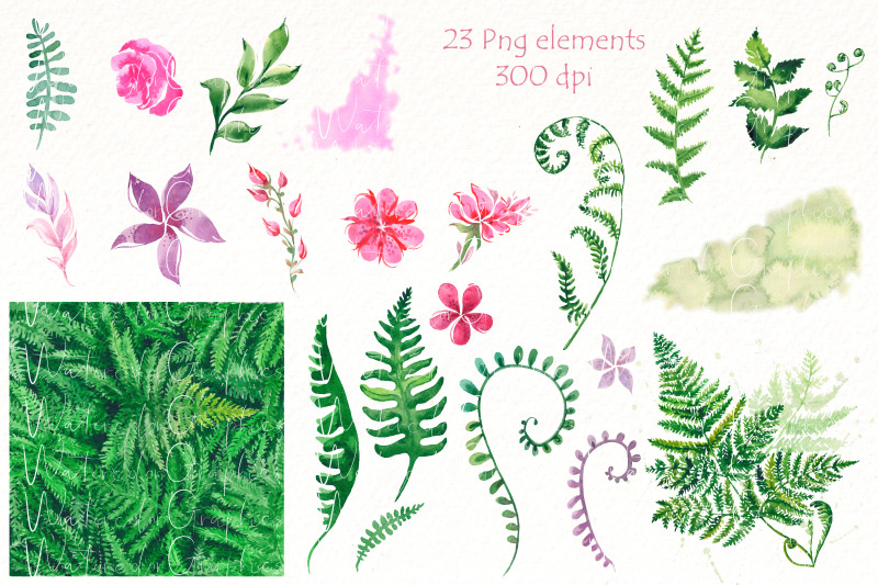 watercolor-fern-png-clip-art-bundle-greenery-png-clipart