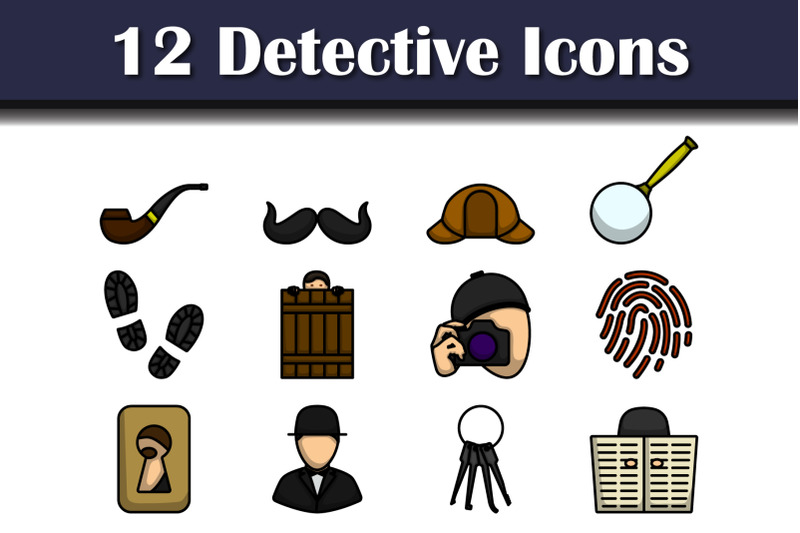 detective-icon-set