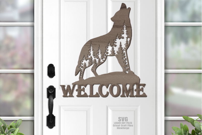 forest-wolf-welcome-sign-svg-laser-cut-files-wolf-silhouette-svg