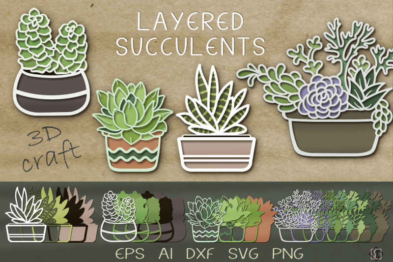 layered-succulents-3d-craft