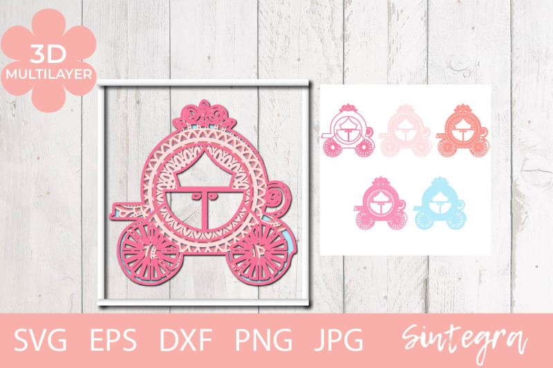 3d-princess-carriage-svg-mandala-5-layers-cut-file