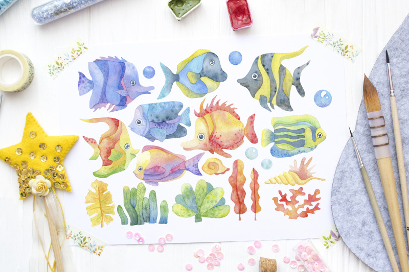 watercolor-tropical-fish-clipart